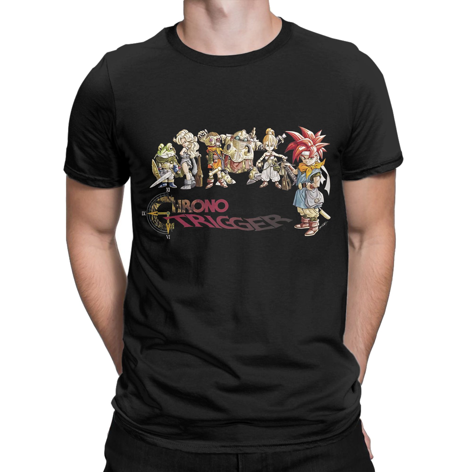 Retro Gaming T Shirt - 크로노 트리거 로고 재미있는 그래픽 100%
