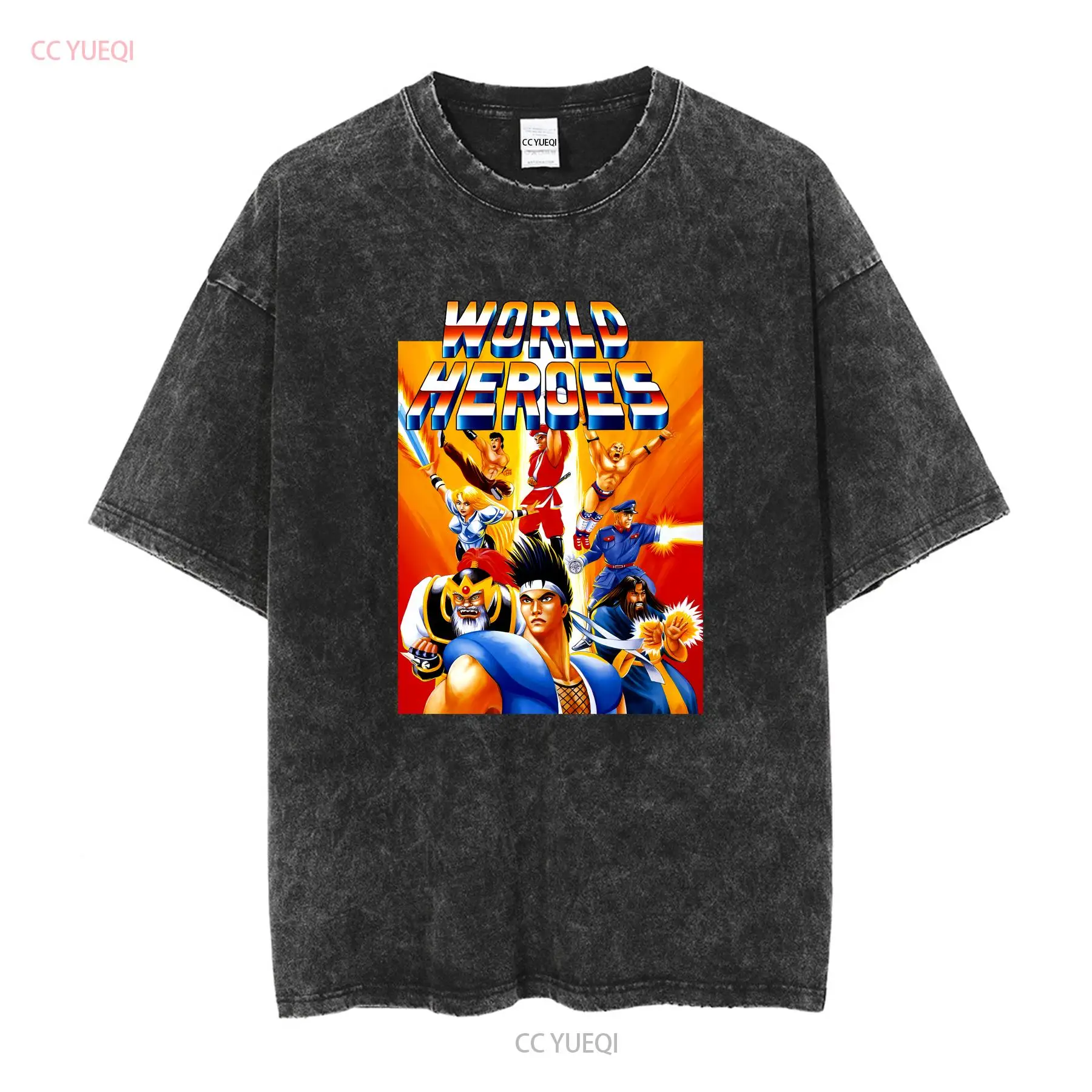 World Heroes 클래식 NEO GEO 비디오 게 - Retro Gaming T Shirt 리뷰 및 가격