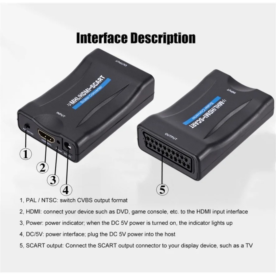 1080P HDMI 호환 Scart 스케일러 컨버터 H - Scart To Hdmi 리뷰 및 가격